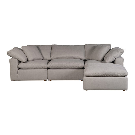 Scandinavian lounge modular sectional livesmart fabric light gray