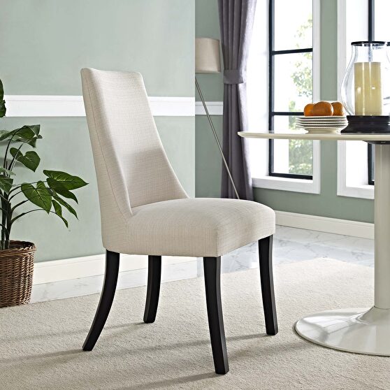 Dining side chair in beige