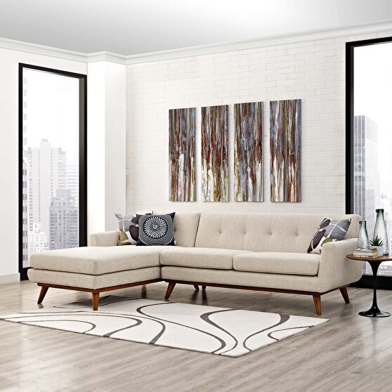 Left-facing sectional sofa in beige