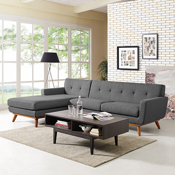 Left-facing sectional sofa in gray