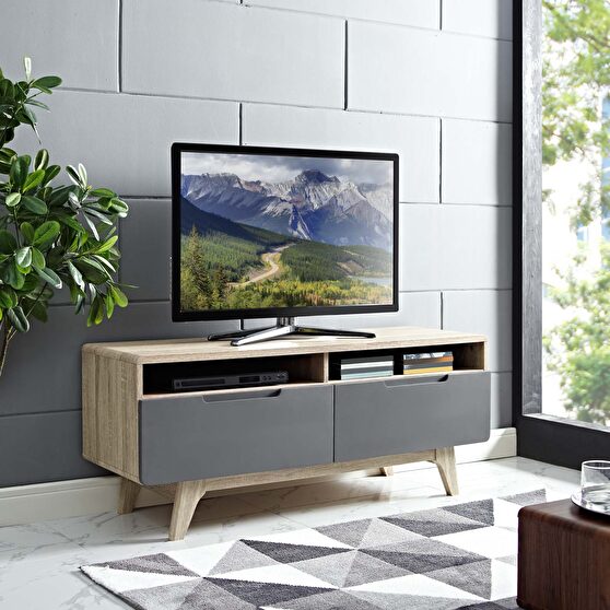 Tv stand in natural gray