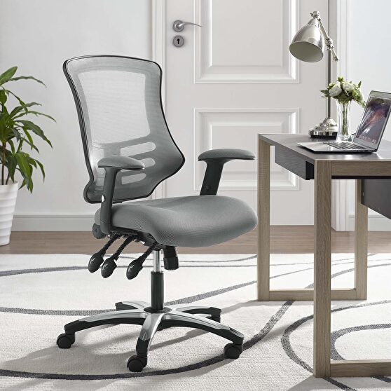 Mesh office chair in gray