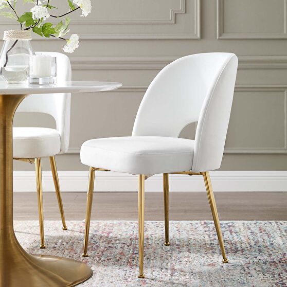 Dining room side chair in white