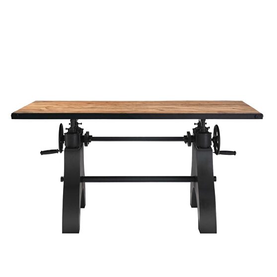 Crank adjustable height conference / office table