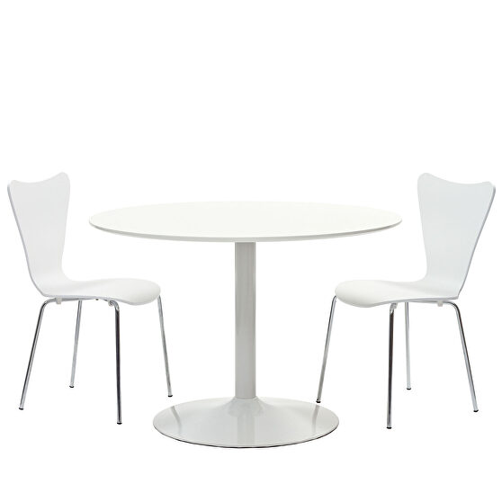 3 piece dining set in white