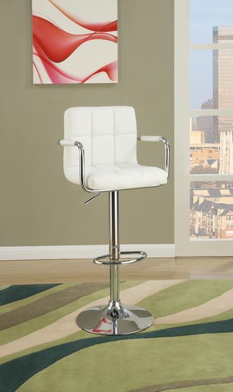 Modern bar stool in white/chrome