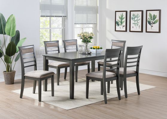 7pcs casual style gray table