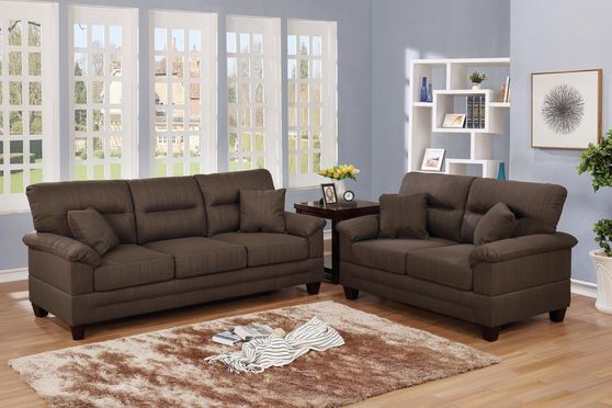Linen fabric 2pcs sofa and loveseat set