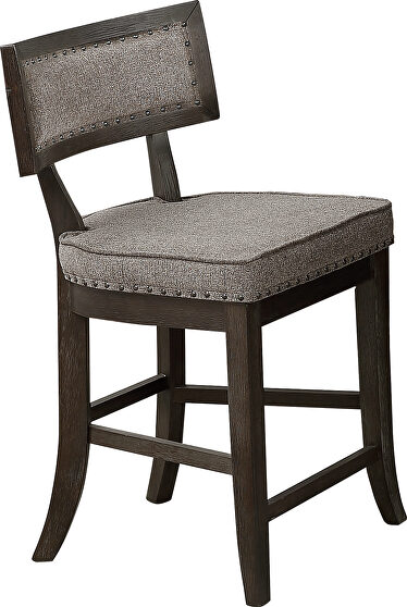 Charcoal finish wood counter height chair