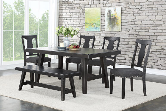 Black woods and veeners dining table