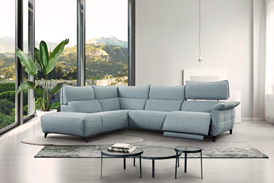 Gray sectional sofa w/ optional swivel chair