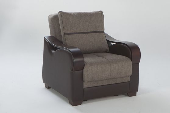 Drastic contemporary two-toned storage chair