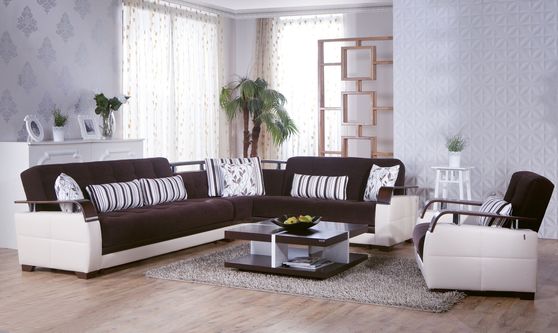 Modern sleeper sofa sectional w/ storage