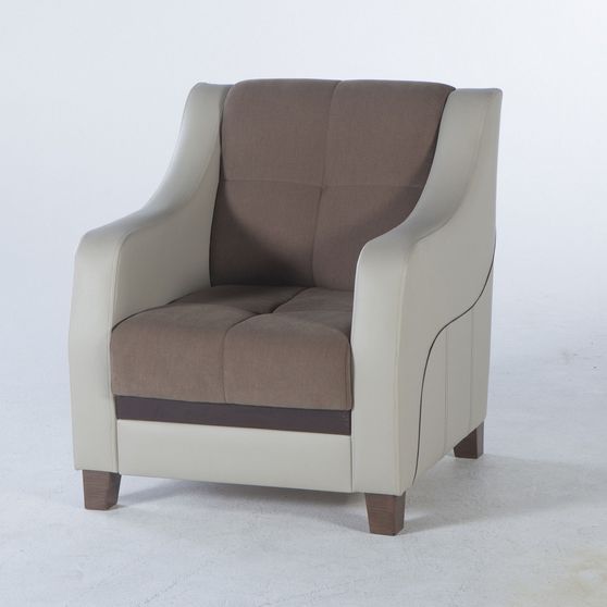 Fabric brown/cream chair
