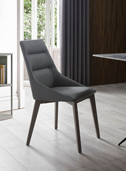 Siena dining chair gray faux leather