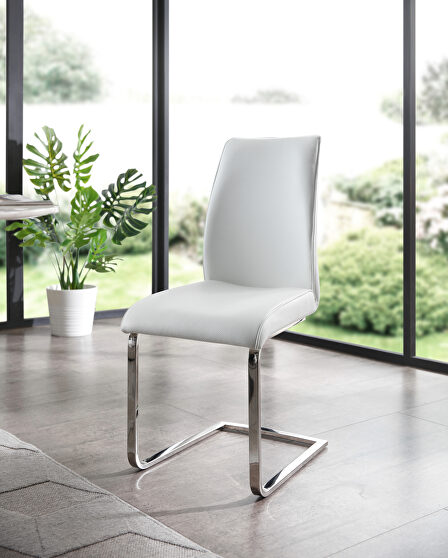 Katrina dining chair white faux leather
