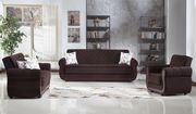 Argos (Colin Brown) Chocolate storage sofa/love/chair set