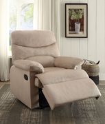 Arcadia (Beige) Beige woven fabric recliner chair