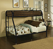 Tritan (Black) Black twin/full bunk bed