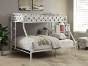 Tritan (White) White twin/full bunk bed
