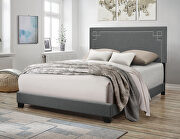 Ishiko II Gray fabric queen bed in simple style