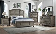 Gray finish queen bed main photo