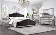 Fabric & vintage platinum queen bed