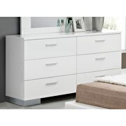 White & chrome leg dresser