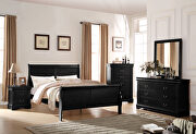 Louis Philippe (Black) Black full bed