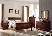 Louis Philippe (Cherry) Cherry full bed in casual style