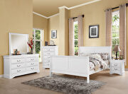 White queen bed main photo