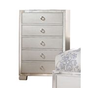 Platinum mirrored panel chest in glam style