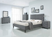2-tone gray pu eastern king bed main photo
