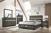 Naima (Gray) Gray finish queen bed
