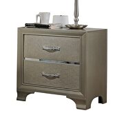 Champagne nightstand in glam style