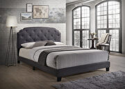 Gray fabric queen bed in casual style main photo