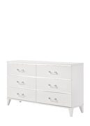 Chelsie (White) D White finish and decorative sliver trims dresser
