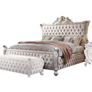 Picardy II (Pearl) Fabric & antique pearl king bed