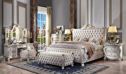 Fabric & antique pearl queen bed