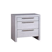 White oak nightstand w/3 drawers