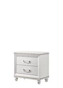 Sadie N (Pearl) Clean white finish and shimmering nightstand