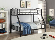 Cayelynn (Black) Black twin/full bunk bed