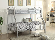 Cayelynn (Silver) Silver twin/full bunk bed