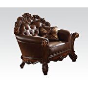 Vendome II (Cherry) C Oversized traditional cherry finish tufted chair