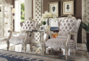 Bone white/ivory velvet oversized classic chair