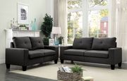 Platinum II (Gray) Gray linen affordable sofa + loveseat set