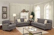 Alianza (Gray) Contemporary cozy sofa in gray fabric