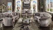 Versailles III Velvet/platinum antique finish sofa