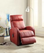 Ricardo (Red) Red pu leather power recliner chair