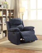 Parklon (Blue) Blue microfiber recliner chair